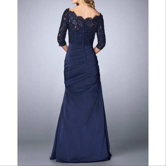 La Femme 24926 Sparkle Lace Bodice Trumpet Gown - Picture 6 of 11